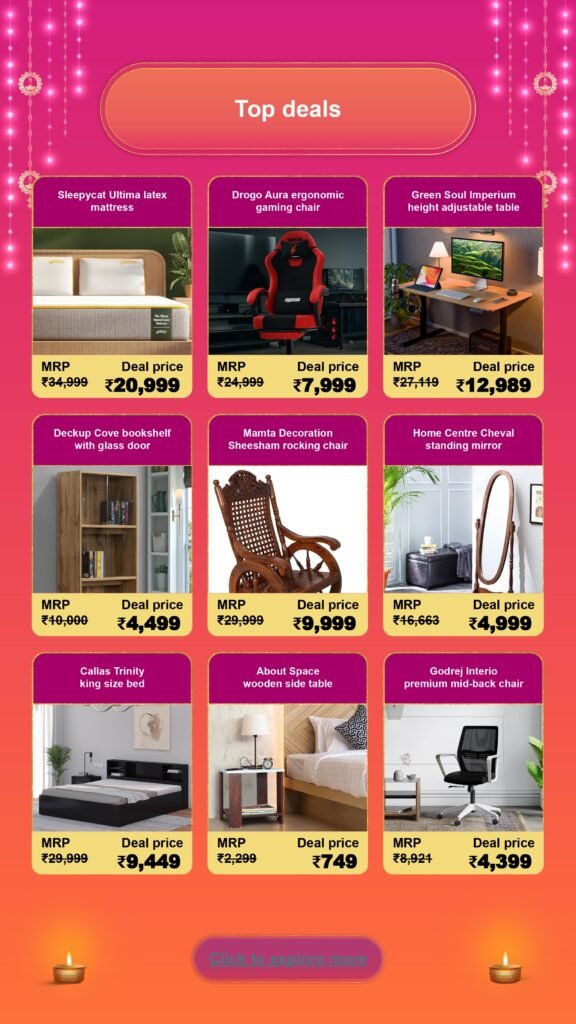 Diwali Furniture Sale: Stylish Picks for Home & Kitchen furniture page 0004