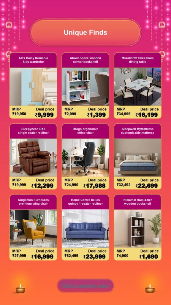 Diwali Furniture Sale: Stylish Picks for Home & Kitchen furniture page 0005